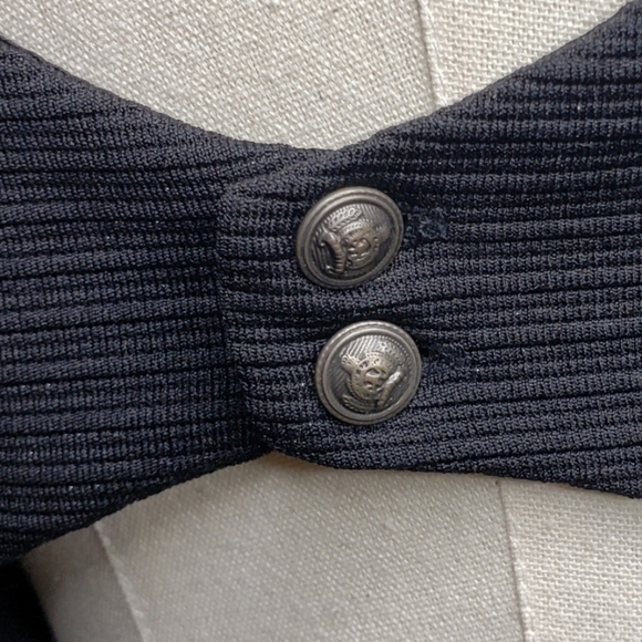 YA Sleeveless Little Baxk Black Keyhole Dress Sparkle Built In Side Cutouts EUC - Picture 8 of 8